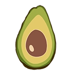 avocado icon graphic