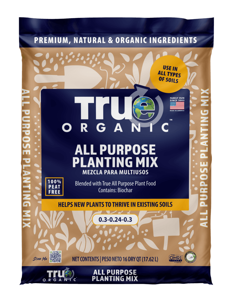 True Organic All Purpose Planting Mix bag - organic soil mix for gardens