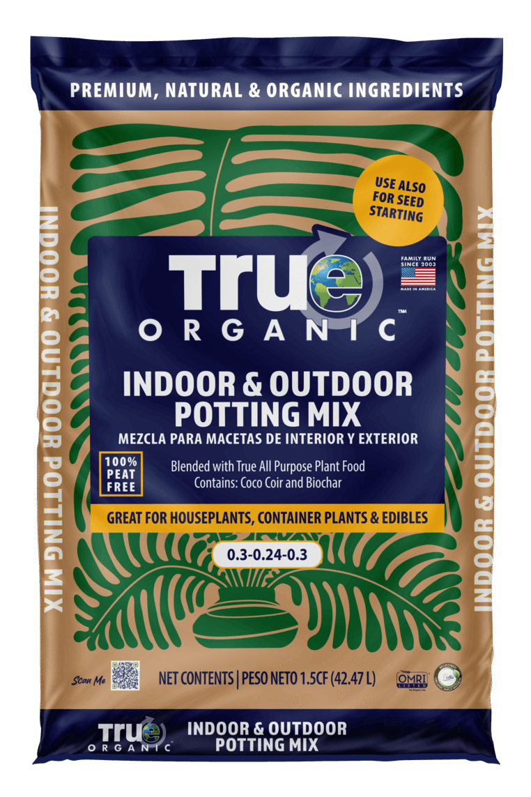 True Organic Indoor and Outdoor Potting Mix bag - organic potting soil for containers